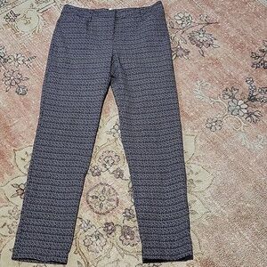 Linda Matthews Navy or Black & White Super Stretchy Ankle Pant-Size 6